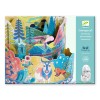 Planse de colorat si asamblat Djeco Peisaj stratificat, 3D, Carton, Joc creativ, indemanare, Unisex, 8-99 ani