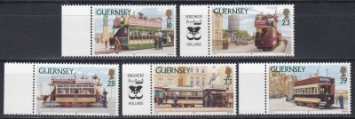 Guernsey 1992 - Tramvaie de epocă, MNH foto