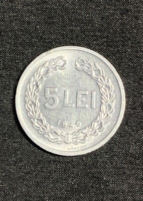 Moneda 5 lei 1949 RPR foto