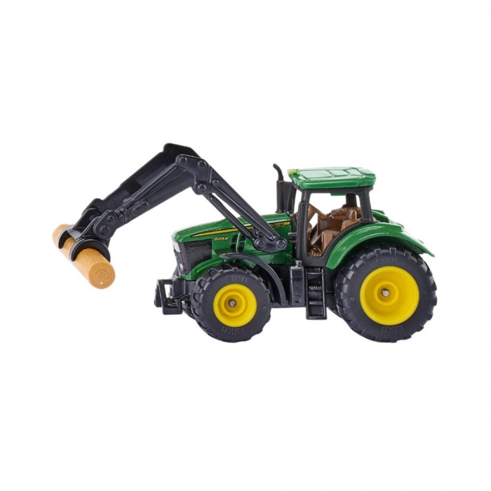 Jucarie metalica tractor John Deere cu busteni, Siku 1540