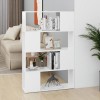 VidaXL Bibliotecă/Separator cameră, alb, 80x24x124,5 cm, PAL