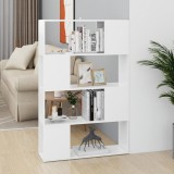 VidaXL Bibliotecă/Separator cameră, alb, 80x24x124,5 cm, PAL