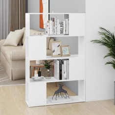 vidaXL Bibliotecă/Separator cameră, alb, 80x24x124,5 cm, PAL