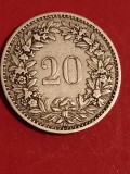 20 rappen 1896, T = 1.000.000, stare EF+ / aUNC [poze]. Discount conform descriere [10 - 20 %. Vezi descrierea.].