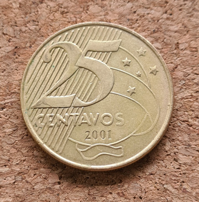 Brazilia 25 centavos 2001 foto