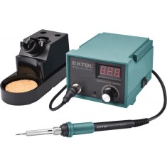 Stație de lipit EXTOL INDUSTRIAL, 70W, 200-450&deg;C, control electronic, 2 v&acirc;rfuri