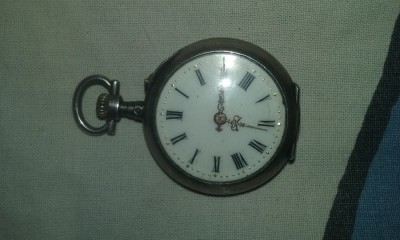 Vand ceas de buzunar din argint foto
