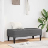 VidaXL Bancă, gri &icirc;nchis, 113x57x39 cm, textil