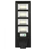 Lampa solara stradala eMazing, cu telecomanda, senzor de miscare si lumina, suport prindere, 192 LED-uri, IP65, ABS, 8AH, 200W, temperatura culoare 65