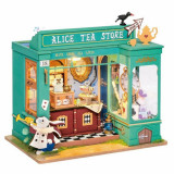 Puzzle 136 piese - Minicasuta de papusi - Alice&#039;s Tea Store | Robotime