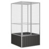 Colivie Păsări Antracit 111x107x211.5cm Oțel Galvanizat, Volieră Mare Sigură, Cușcă Papagali, Ventilată