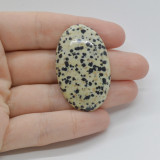 Cabochon jasp dalmatian 42x26x7mm c2