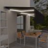 Copertină automată cu stor senzor v&acirc;nt LED, antracit, 6x3 m