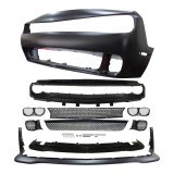 Set bara fata DODGE CHALLENGER, 09.2014-2017, grunduit, de vopsit; type SRT8; cu grile, cu spoiler; TUNING,