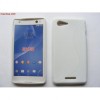 Husa Silicon S-Line Albă pentru Sony Xperia E3 - Protecție Premium