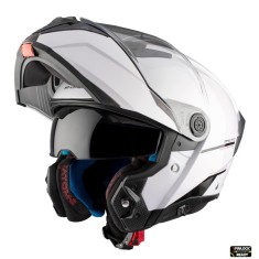 Casca modulabila pentru scuter - motocicleta MT Atom 2 SV A0 alb lucios (ochelari soare integrati) Pinlock Ready &ndash; tip viziera: MT-V-35 XS (53/54cm)