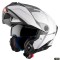 Casca modulabila pentru scuter - motocicleta MT Atom 2 SV A0 alb lucios (ochelari soare integrati) Pinlock Ready &ndash; tip viziera: MT-V-35 XS (53/54cm)
