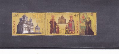 2012 BISERICA MANASTIRII CURTEA DE ARGES,TRIPTIC CU TAB,Lp.1956 MNH **. foto