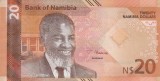Bancnota Namibia 20 Dolari 2025 - PNew UNC ( vezi descriere )