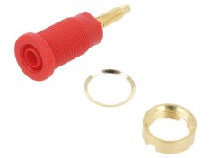 Soclu banana 4mm negru aurit 32A 1000VDC foto
