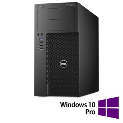 Workstation Refurbished Dell Precision 3620 Tower, Intel Xeon E3-1270 V5 3.60 - 3.90GHz, 32GB DDR4, 256GB NVME + 1TB HDD SATA, Placa video Nvidia M200 foto