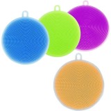 Cumpara ieftin Set 4 bureti silicon multifunctionali make up, spalatori vase - Multicolor