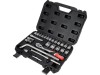Trusa Scule Yato 25 Piese, CrV, Prize Tubulare 10-32mm, Clichet 72 Dinti, Extensie, Reductie, Tubulare Bujii 16-21mm, Antrenor Culisant