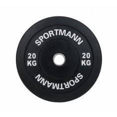 Disc Greutate Cauciuc SPORTMANN - 20 kg / 51 mm,