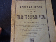 CARTE DE CETIRE-CULEGERE DE SCRISORI VECHI CU LITERE CHIRILICE-UZUL SCOALELOR foto