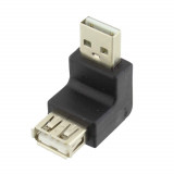 Adaptor USB A tata la USB A mama, in unghi, LOGILINK, AU0027, T145540