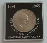 M1 C41 - Moneda foarte veche Anglia - o coroana - Sir Winston Churchil - 1965, Europa