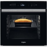 Cuptor incorporabil Whirlpool W6 OM4 4S1 H BL, Electric, 73 l, Autocuratare Hidrolitica, Tehnologia al 6-lea Simt, Soft Close, Display Touch, Clasa A+