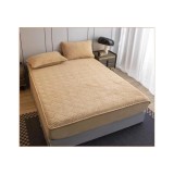 Husa de Saltea Tip Topper cu Elastic + 2 Fete de Perna pentru Pat Dublu CREAM - ION20