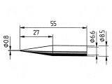 V&acirc;rf conic pentru creioane de 0,8mm