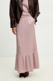 Answear Lab fustă culoarea roz, maxi, evazati