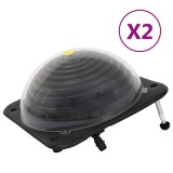 Incalzitor solar pentru piscina 2 buc. 75x75x36cm HDPE aluminiu
