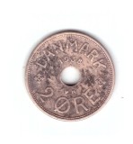 Moneda Danemarca 2 ore 1938, stare buna, curata, nuante de culoare