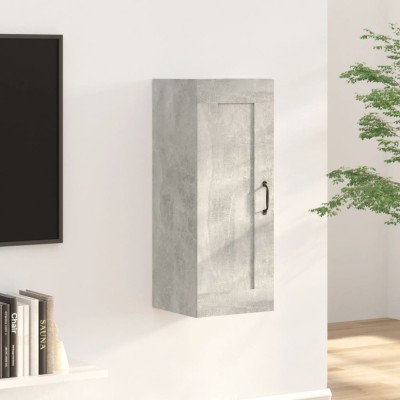 vidaXL Dulap suspendat, gri beton, 35x34x90 cm, lemn prelucrat foto