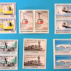 TIMBRE ROMANIA LP1379/1995 -Mijloace de transport I -Serie în pereche MNH