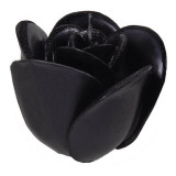 Lumanare decorativa 3D Trandafir negru cu sclipici, 12x12x10 cm, Oem