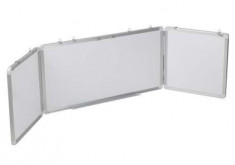 Whiteboard magnetic EXTRA cu rama din aluminiu cu 5 fete 100 x 400 cm foto