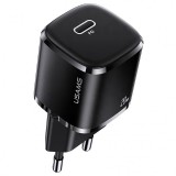 Incarcator Retea USB Usams T36 Mini, 1 X USB Tip-C, 20W, Power Delivery, Negru CC124TC01