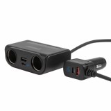Priza dubla bricheta cu 2xUSB-A + 2xUSB-C QC3.0 PD3.0 120W 12/24V Amio