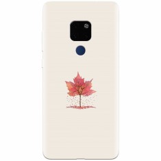 Husa silicon pentru Huawei Mate 20, Autumn Tree Leaf Shape Illustration