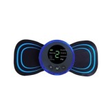 Dispozitiv pentru masaj, pentru gat si talie, cu baterie, utilizeaza impulsuri electrice usoare, negru/albastru