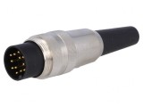 Mufă Tată Lipire pe Cablu 12 PIN 3A 60V M16 Drept, Lumberg