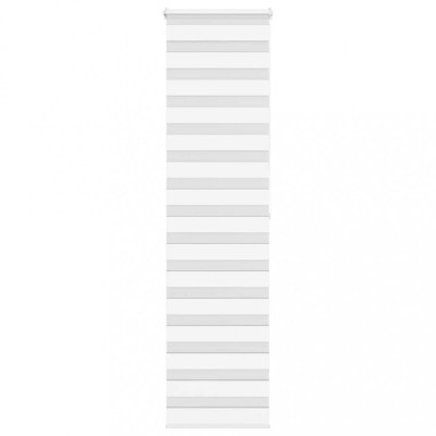 vidaXL Jaluzea tip zebra alb lățime țesătură 60,9 cm poliester foto