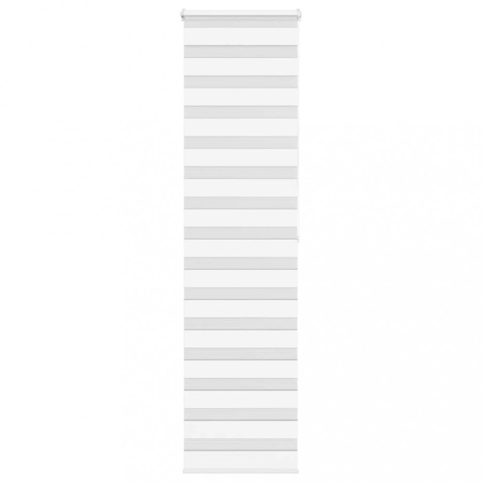 vidaXL Jaluzea tip zebra alb lățime țesătură 60,9 cm poliester