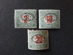 Ocupatia romana in Debretin - Porto 1919 - 2f, 10f, 20f MNH/MH foto