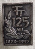 Facultatea de Transporturi aniversare 125 ani, insigna varianta argintata